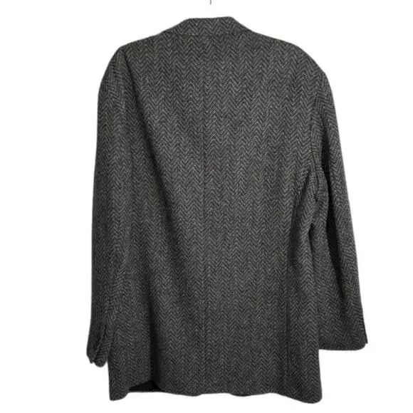Vintage Irvine Park Gray Houndstooth Wool Blazer Sport Coat 44L